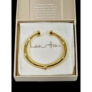 WN India Hicks Doubleshot Bracelet 17114-01 S/M Cuff Bangle Goldplated NEW NIB